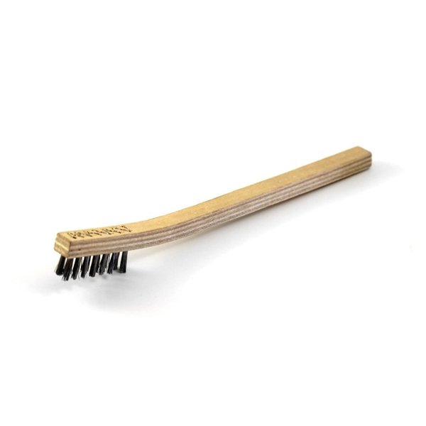 Gordon Brush 4x19 Row 0.018" Nylon Bristle 13-3/4" Curved Wood Handle Plater's 15SSG-12